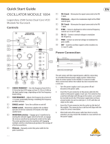 Behringer 1004 Oscillator Module Synthesizer User guide