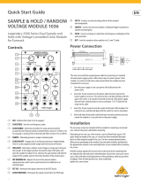 Behringer SAMPLE & HOLD / RANDOM VOLTAGE MODULE 1036 Quick start guide