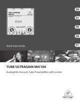 Behringer Tube Ultragain MIC100 Quick start guide