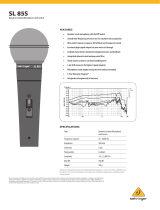 Behringer SL 85S Quick start guide