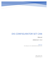 DIS Sensors DIS configuartor set CAN V1.0 User manual