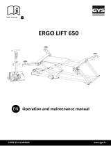GYS LIFTING TABLE ERGO LIFT 650 (oil included) Owner's manual