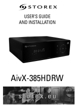 Storex AivX-385HDRW Owner's manual