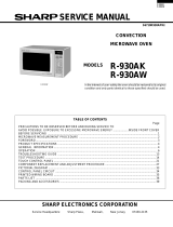 Sharp R-930A User manual
