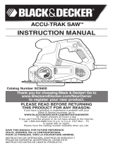 Black & Decker Accu-Trac Saw SCS600 User manual