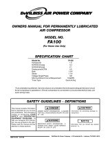 DeVillbiss Air Power Company FA100 User manual