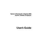 Epson PowerLite Cinema 550 User manual