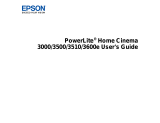 Epson PowerLite Home Cinema 3600e User manual