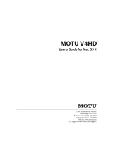MOTU V4HD User manual
