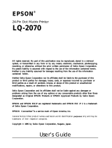 Epson 2070 - LQ B/W Dot-matrix Printer User manual