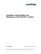 Aastra DECT 142 (OMM SIP) Installation And Administration Manual