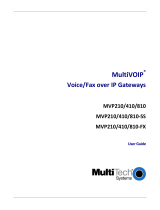 Multitech MVP 800 User manual