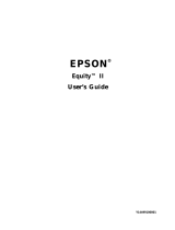 Epson Equity II User manual