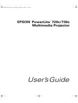 Epson 730c - PowerLite Projector User manual