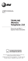 AT&T TRIMLINE 210 User manual