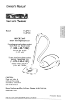 Kenmore 27514 - Canister Vacuum User manual