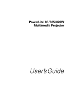 Epson V11H295020 - PowerLite 85 XGA LCD Projector User manual