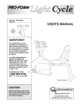 ProForm Light Cycle PFRX35390 User manual