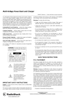 Radio Shack 0904-205-01502A User manual
