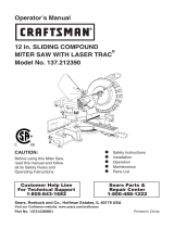 Craftsman 21239 - 12 in. Sliding Compound Miter Saw User manual
