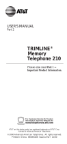 AT&T TL-210 WH User manual