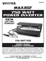Vector 750 Watt Power Inverter Owner's manual