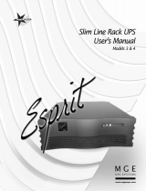 MGE UPS Systems ESPRIT User manual