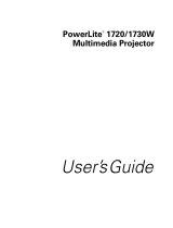 Epson 1730W - PowerLite WXGA LCD Projector User manual