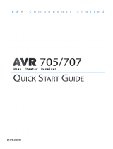 B&K AVR 707/705 User manual