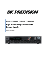 B&K Precision Model PVS60085MR User manual