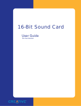 Creative 16-Bit Sound Card User manual