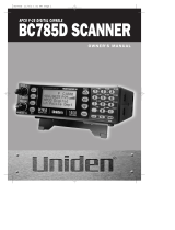 Uniden UBC785XLT User manual