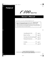 Roland F-100 User manual