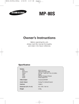 Samsung MP-80S User manual