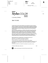 Epson Stylus Color 500 User manual