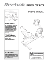 Pro-Form Rb 310 Exercise Bike User manual