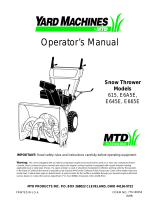 Yard Machines 615 User manual