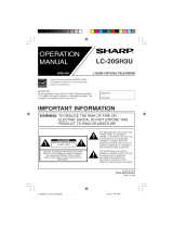 Sharp LC 20SH3U User manual