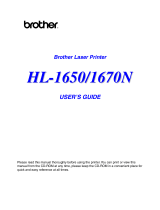 Brother hl 1650 - B/W Laser Printer User manual