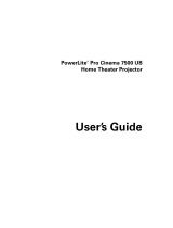 Epson PowerLite Pro Cinema 7500 UB User manual