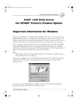 Epson C1440AXIS - Axis 1440 Print Server User manual