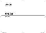 Denon AVR 988 - AV Receiver User manual