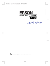 Epson Stylus Color 600 User manual