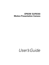 Epson ELPDC03 Motion Presentation Camera User manual