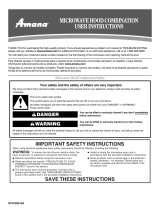 Amana AMV1160VA User Instructions