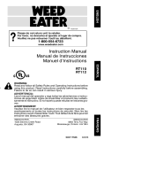 Weed Eater RT110 User manual
