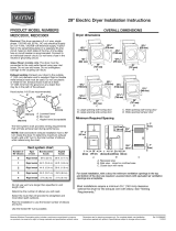 Maytag 29" ELECTRIC DRYER MEDC200X User manual