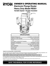 Ryobi RE601 User manual