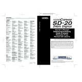 Edirol SD-20 Owner's manual