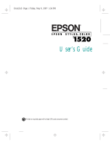 Epson 1520 - Stylus Color Inkjet Printer User manual